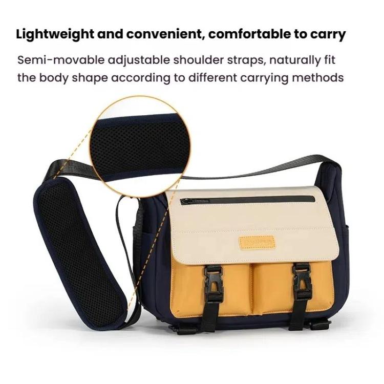 Cwatcun D191 Medium Shoulder Camera Bag Waterproof Crossbody Microsingle DSLR Camera Messenger Bag