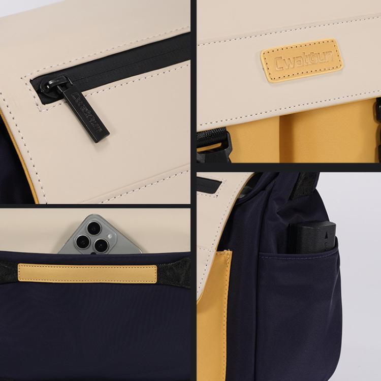 Cwatcun D191 Medium Shoulder Camera Bag Waterproof Crossbody Microsingle DSLR Camera Messenger Bag