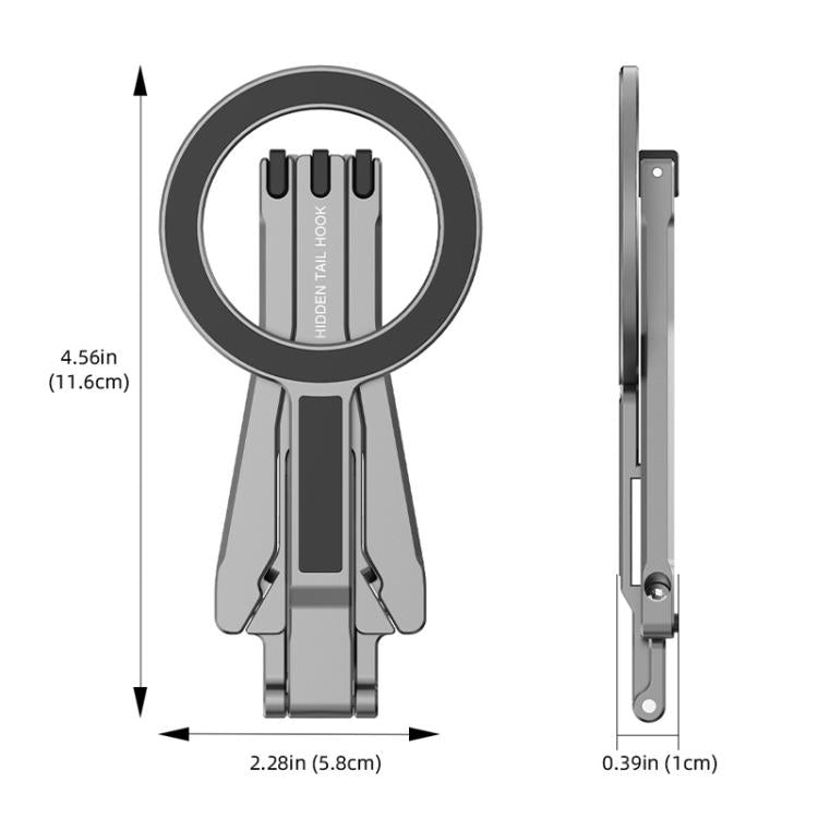 Magsafe Mobile Phone Magnetic Holder Desktop Tripod - Silver Gray