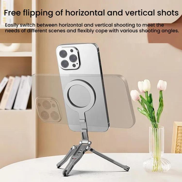 Magsafe Mobile Phone Magnetic Holder Desktop Tripod - Silver Gray