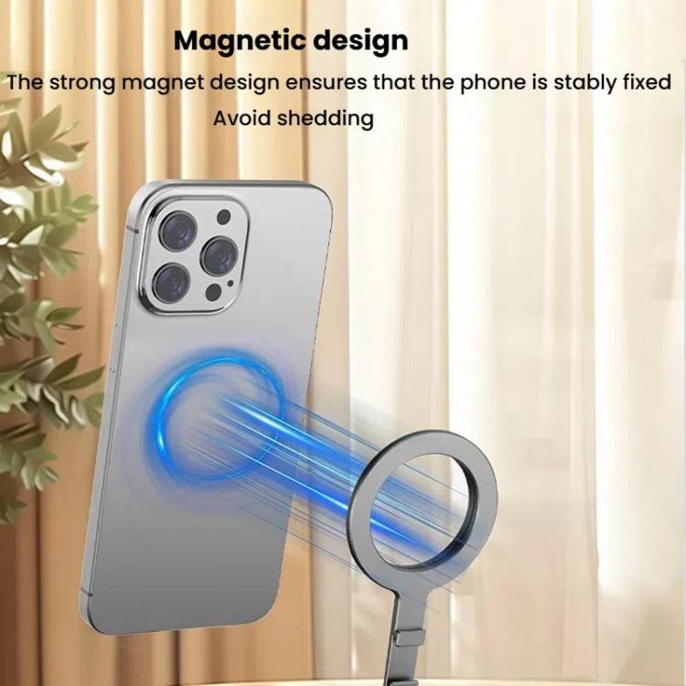 Magsafe Mobile Phone Magnetic Holder Desktop Tripod - Silver Gray