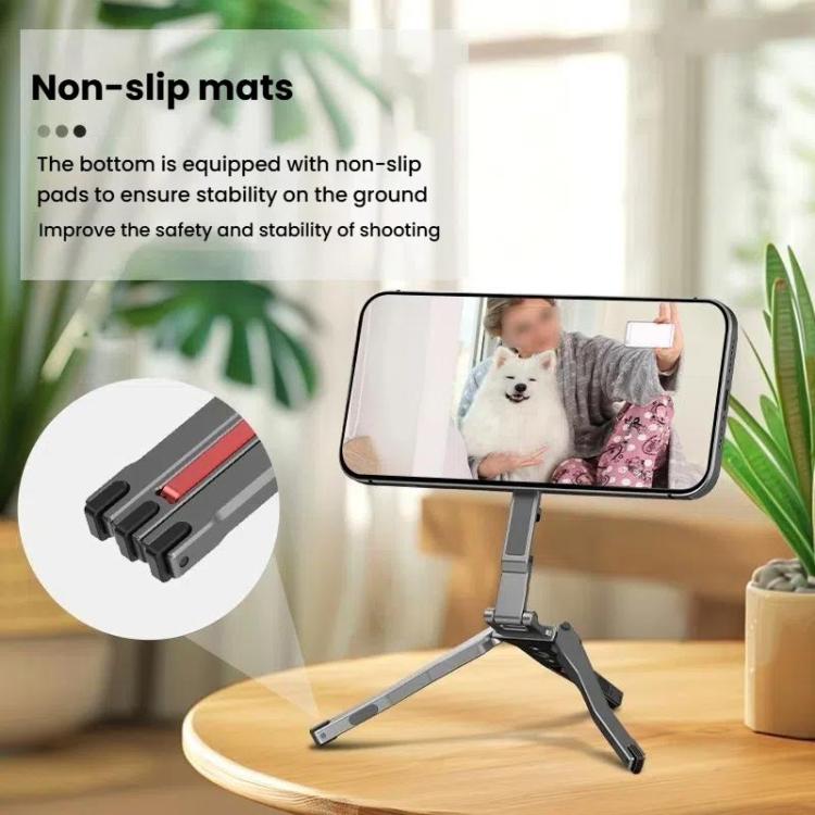 Magsafe Mobile Phone Magnetic Holder Desktop Tripod - Silver Gray