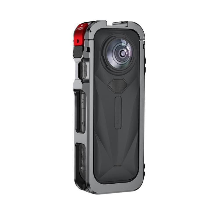 For Insta360 X5 Camera Flymile Metal Frame Lens Cover Set Rabbit Cage Expansion Bracket - Metal Color