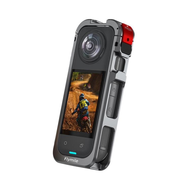 For Insta360 X5 Camera Flymile Metal Frame Lens Cover Set Rabbit Cage Expansion Bracket - Metal Color