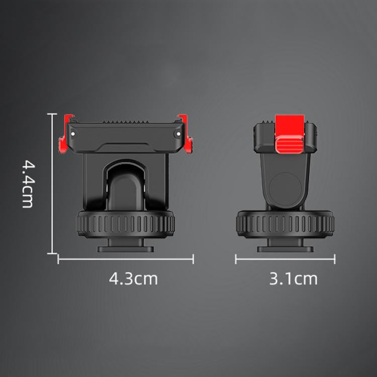 For Osmo Action 3 / 4 / 5 Pro Flymile AC5003 Magnetic Head Quick Release Base - Black