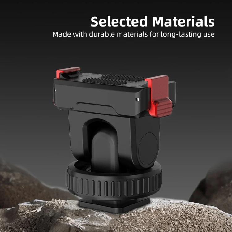 For Osmo Action 3 / 4 / 5 Pro Flymile AC5003 Magnetic Head Quick Release Base - Black