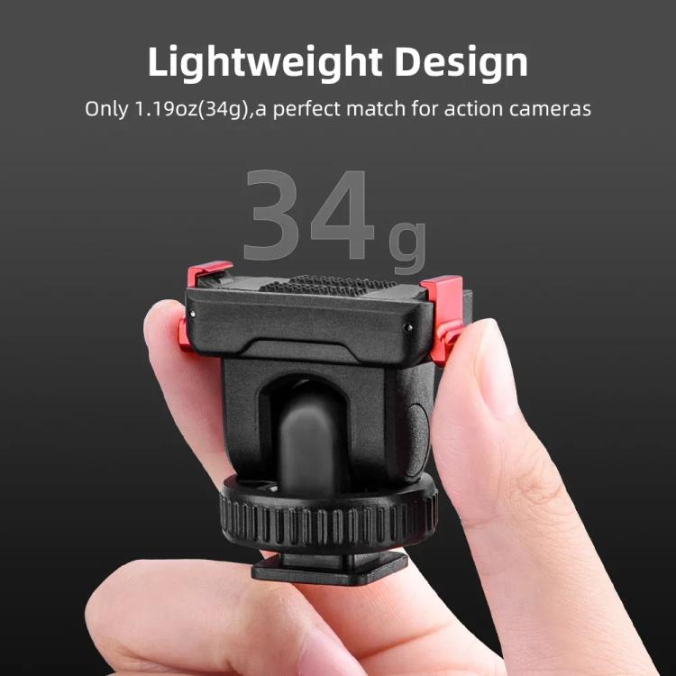 For Osmo Action 3 / 4 / 5 Pro Flymile AC5003 Magnetic Head Quick Release Base - Black