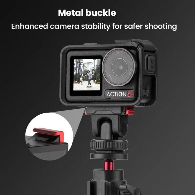 For Osmo Action 3 / 4 / 5 Pro Flymile AC5003 Magnetic Head Quick Release Base - Black