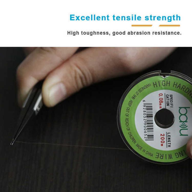 BAKU 0.08mm 200m/329ft Carbon Steel Screen Separator Cutting Wire for Smartphone & Tablet LCD Screen Repair