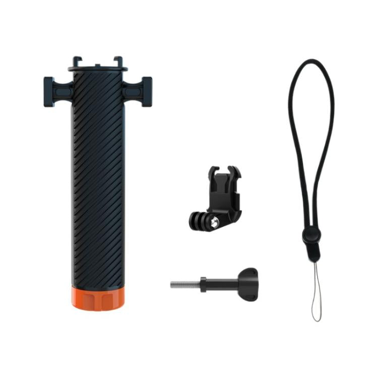 Buoyant Anti-Sink Dive Handle With Dual Cold Shoe Mounts for Action Cameras - Orange