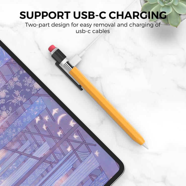 For Apple Pencil 2 AhaStyle PT180-K Stylus Retro Anti-slip Protection Case