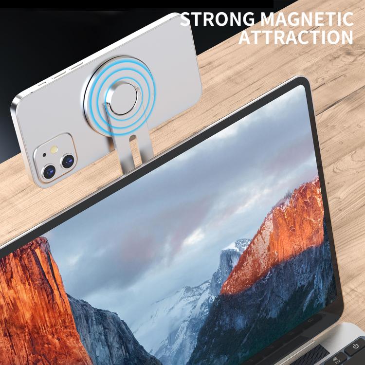 AhaStyle WG26-5 Aluminum MagSafe Circle Magnetic Laptop Expansion Stand Portable Adjustable Phone Holder