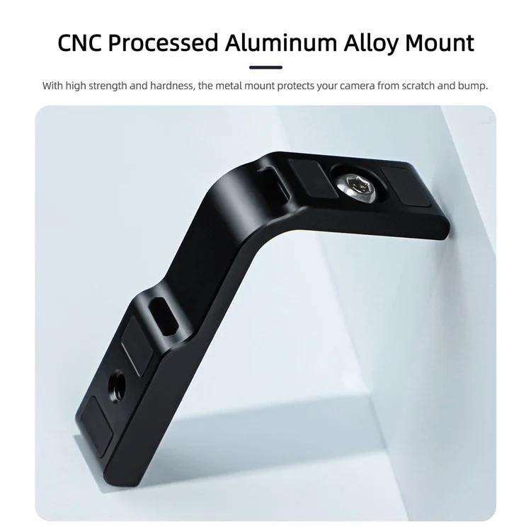 For Insta360 X5 / X4 Sunnylife X4-ZJ826 L-shape Conversion Bracket Magnetic Adaptor Expansion Accessory - Black