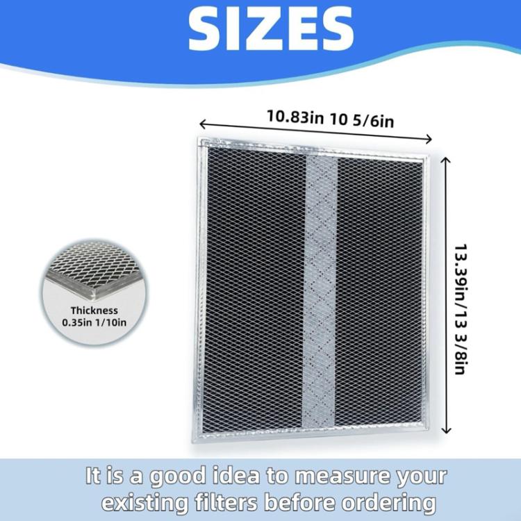 2pcs /Pack S99010308 Activated Carbon Filter For Broan NuTone BPSF30 Range Hood 10.83x13.39 Inch