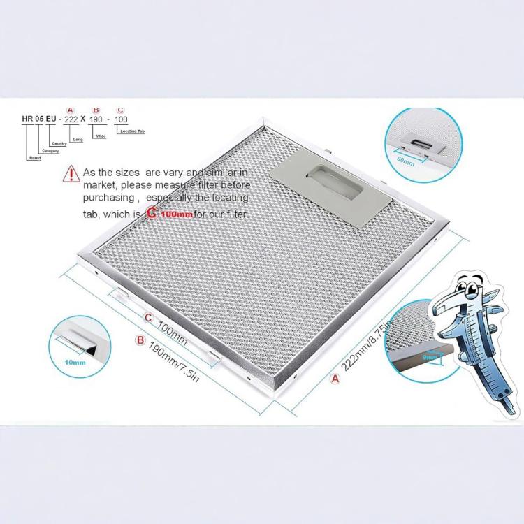 2pcs /Pack W10915369 Range Hood Filter For JennAir JXW8530DS1, KitchenAid, Whirlpool & More