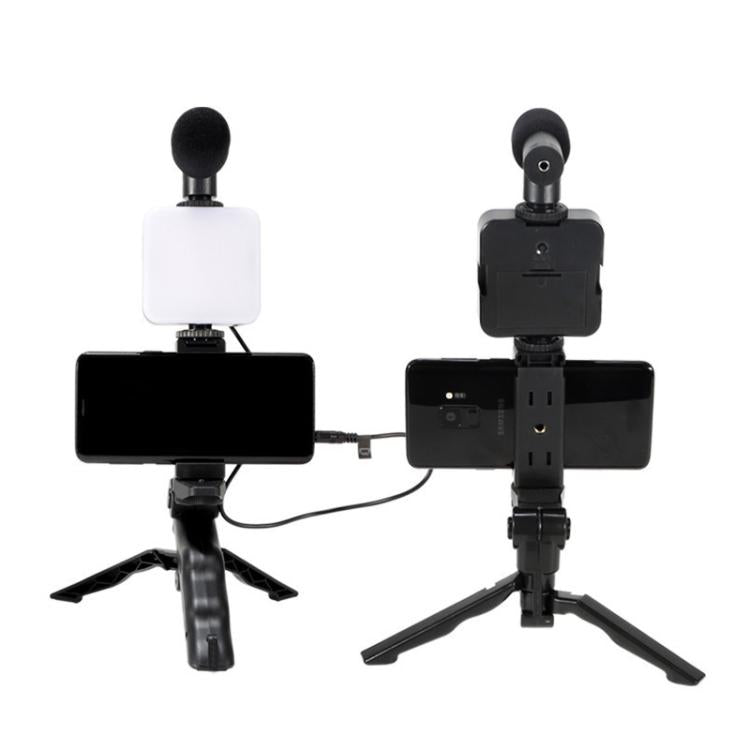 49 LEDs Streaming Lighting Kit for Phone All-in-One Video Recording Set with Tripod Stand &  Microphone AY-49