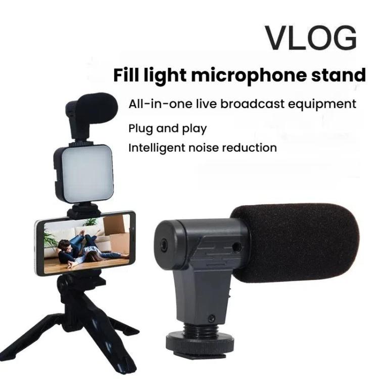 49 LEDs Streaming Lighting Kit for Phone All-in-One Video Recording Set with Tripod Stand &  Microphone AY-49