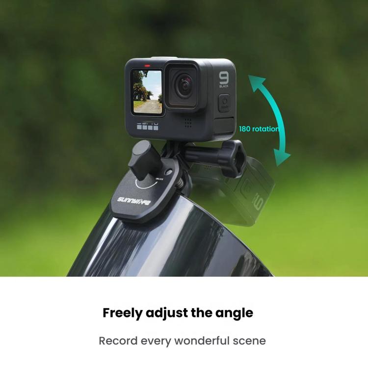 Sunnylife ZJ846 Sports Camera Universal Mount Motorcycle Windshield Clip - Black
