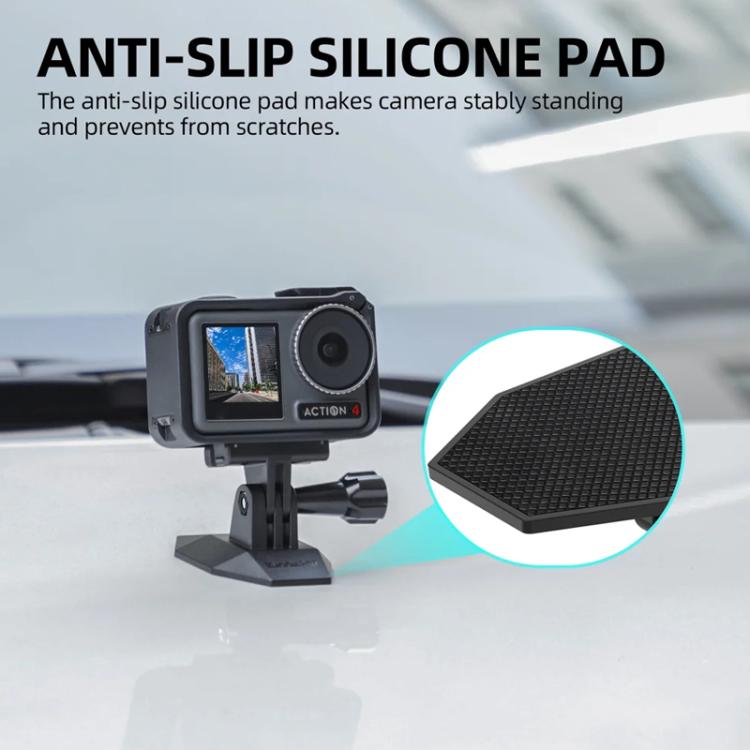 Sunnylife DZ762 Sports Camera Magnetic Dock Expansion Adapter Bracket - Black