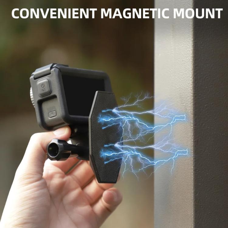 Sunnylife DZ762 Sports Camera Magnetic Dock Expansion Adapter Bracket - Black