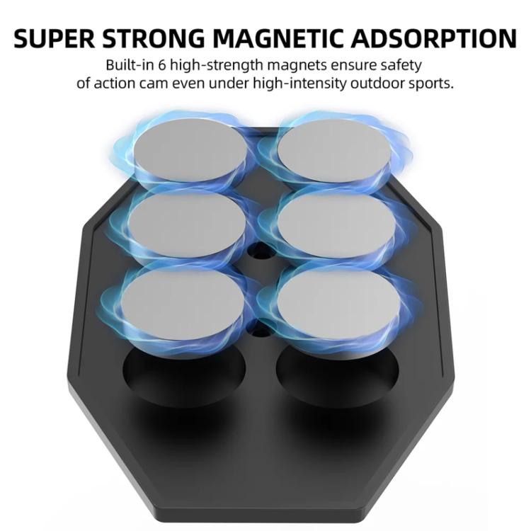 Sunnylife DZ762 Sports Camera Magnetic Dock Expansion Adapter Bracket - Black