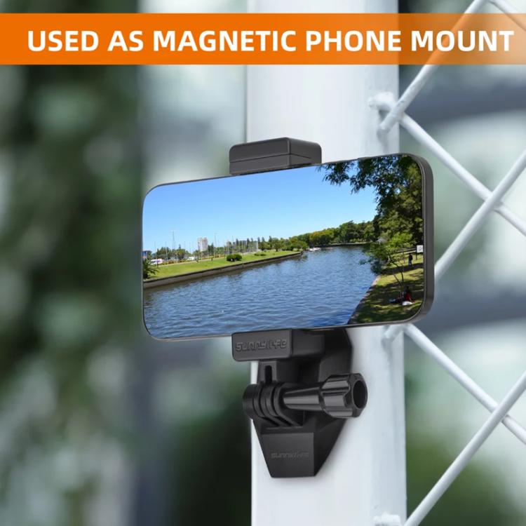 Sunnylife DZ762 Sports Camera Magnetic Dock Expansion Adapter Bracket - Black