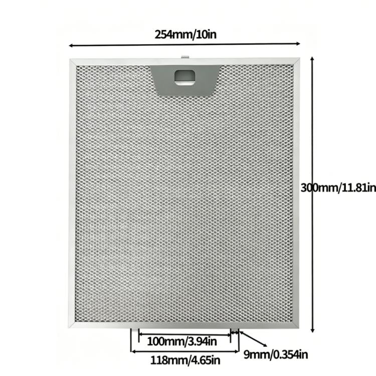 2pcs /Pack WB02X24871 Range Hood Grease Filter For GE JVW5361EJ1ES / JVW5361EJES / JVW5361SJSS / JVW5361FJ1DS / JVW5361SJ1SS 254x300x8mm