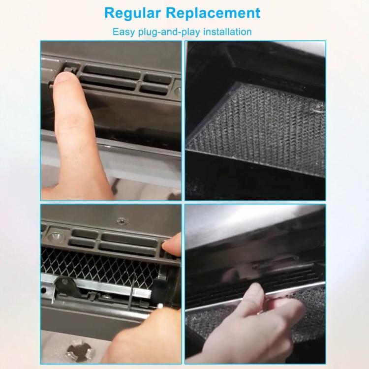 For GE JVM6175SF1SS Microwave 3-in-1 Charcoal and Grease Filters Replacement Parts