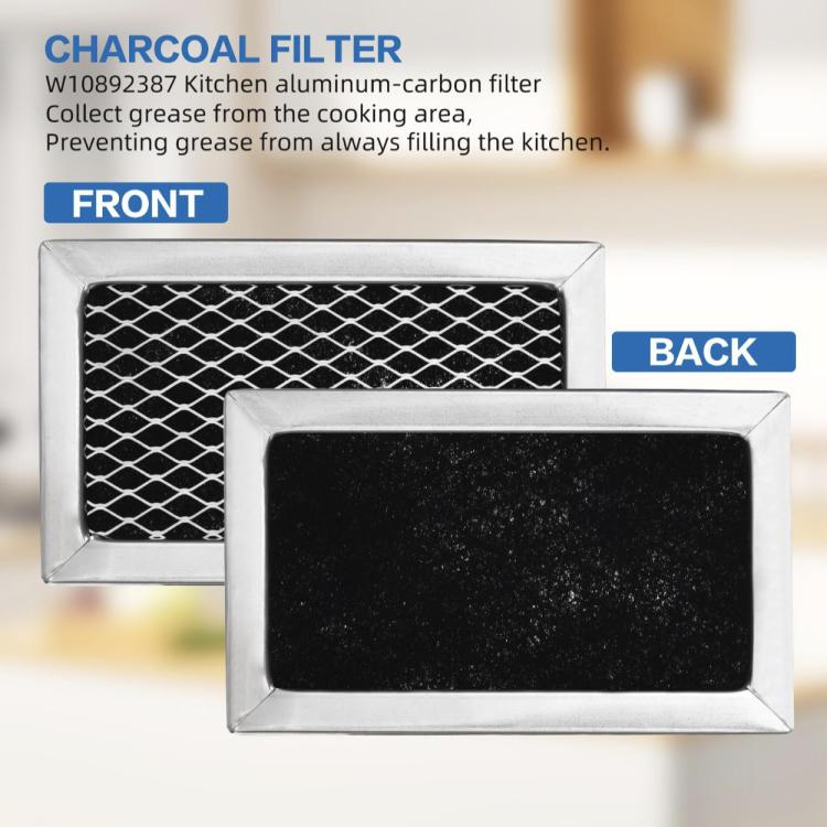 2pcs /Pack W10892387 Microwave Charcoal Filter For Whirlpool AP6036051 PS11769323