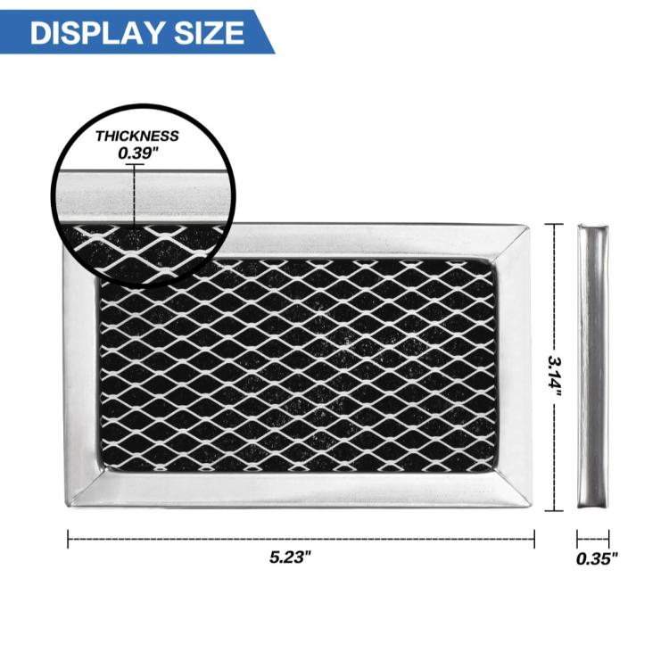 2pcs /Pack W10892387 Microwave Charcoal Filter For Whirlpool AP6036051 PS11769323