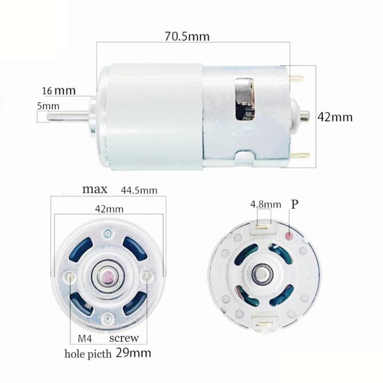 12V 5000RPM 795 Dual Ball DC Motor Juicer Pump High Torque Motor