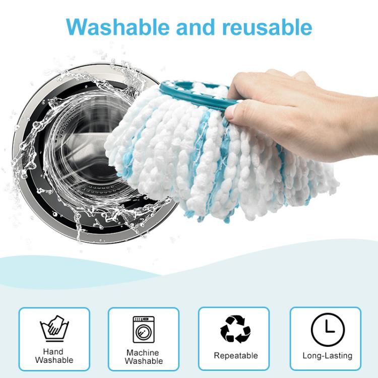 4pcs /Pack Mop Head for Leifheit Twist Mop Super Absorbent Microfiber Replacement - Green White