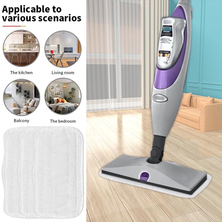 3pcs /Pack Microfiber Pads For Shark S3101 Steam Mop Replacement Mop Head Covers - White