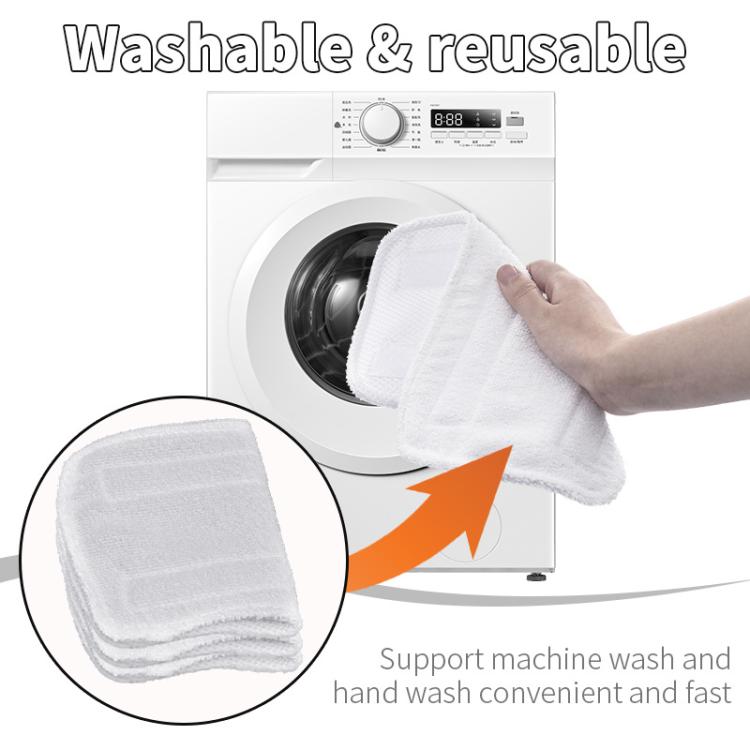 3pcs /Pack Microfiber Pads For Shark S3101 Steam Mop Replacement Mop Head Covers - White