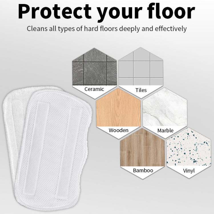 3pcs /Pack Microfiber Pads For Shark S3101 Steam Mop Replacement Mop Head Covers - White