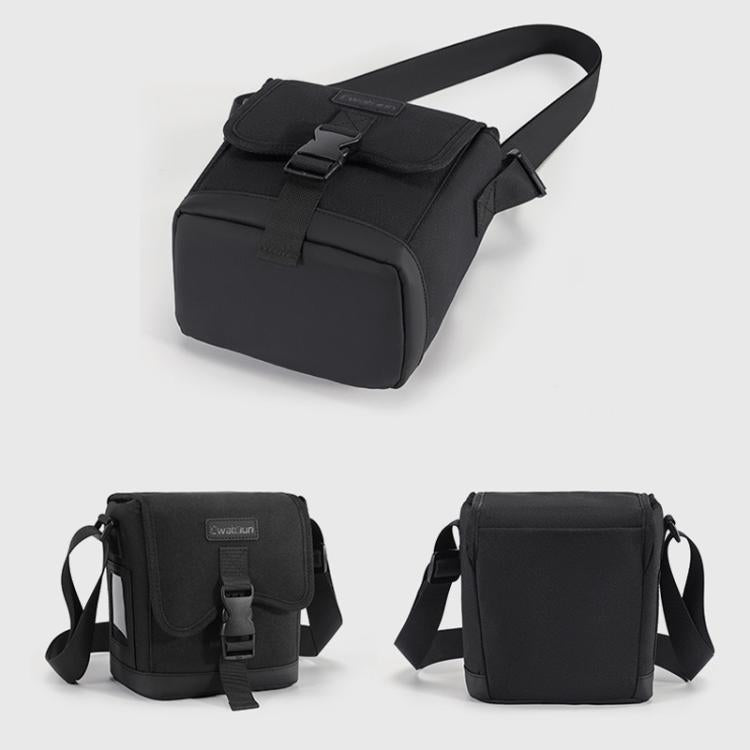 Cwatcun D186 Small Anti-scratch Lightweight Camera Shoulder Bag Camera Portable Crossbody Storage Bag - Black