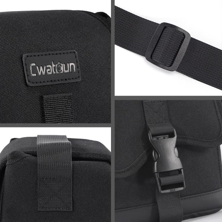 Cwatcun D186 Small Anti-scratch Lightweight Camera Shoulder Bag Camera Portable Crossbody Storage Bag - Black