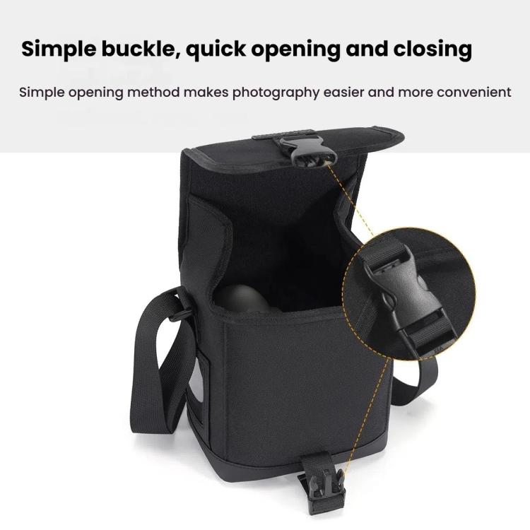 Cwatcun D186 Small Anti-scratch Lightweight Camera Shoulder Bag Camera Portable Crossbody Storage Bag - Black