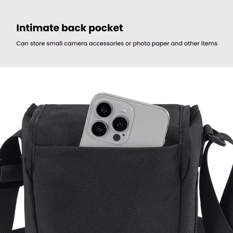 Cwatcun D186 Small Anti-scratch Lightweight Camera Shoulder Bag Camera Portable Crossbody Storage Bag - Black