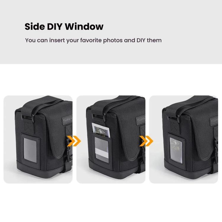 Cwatcun D186 Small Anti-scratch Lightweight Camera Shoulder Bag Camera Portable Crossbody Storage Bag - Black