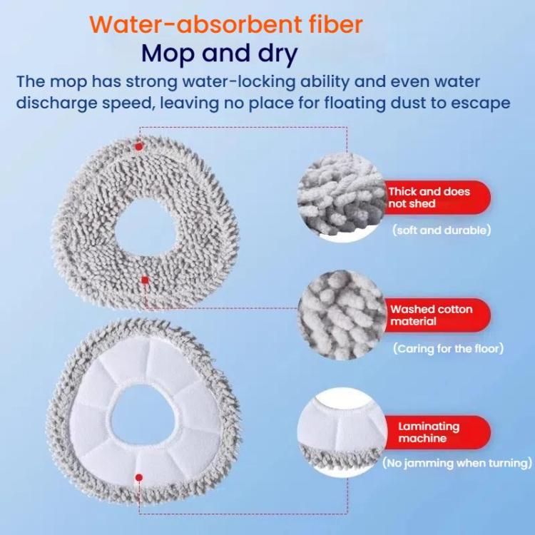 For NARWAL Xiaoyao 001 / J4 / J4 Lite / J3 / J2 / J1 Gray Rag Sweeping Robot Accessories