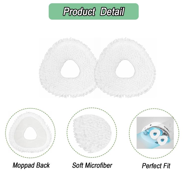 For NARWAL Xiaoyao 001 / J4 / J4 Lite / J3 / J2 / J1 Gray Thicken Rag Sweeping Robot Accessories