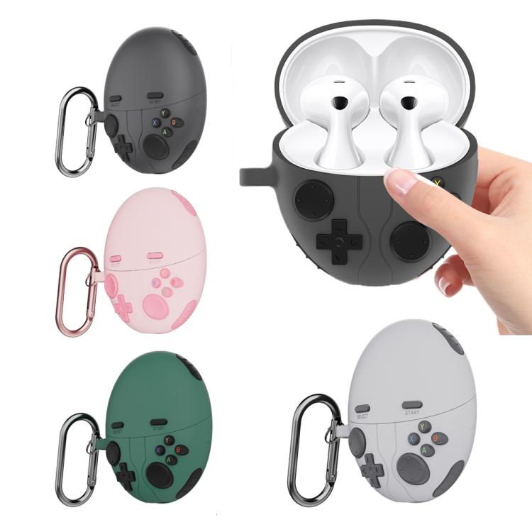 For HUAWEI FreeBuds 6 Case Cover Shockproof Silicone Protective Sleeve with Carabiner
