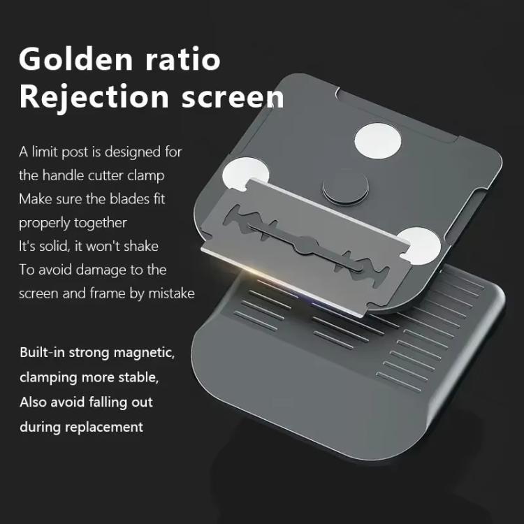 MaAnt MY-116 Magnetic Double-sided Blade Fixed Fixture Cell Phone Repair Removal Screen Shoveling Degumming Knife - Without Blade
