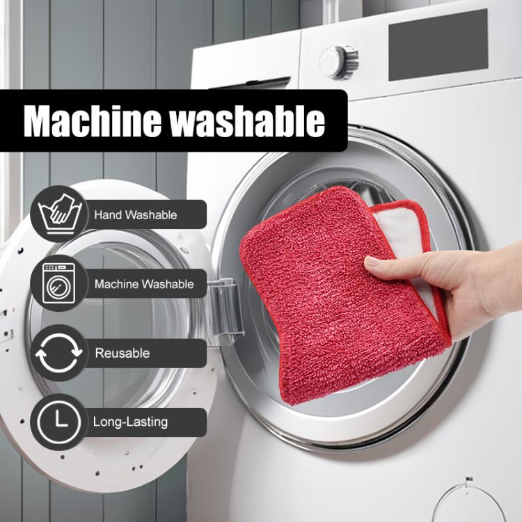 2pcs /Pack Mop Cloths Rag For Schenley Steam Mop Replacement Microfiber Pads - Red