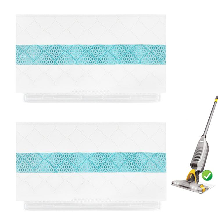 2pcs /Pack Disposable Mop Pad Refills For Shark Vacmop VM252/VM250/VM200/VMP30 - Blue Strip