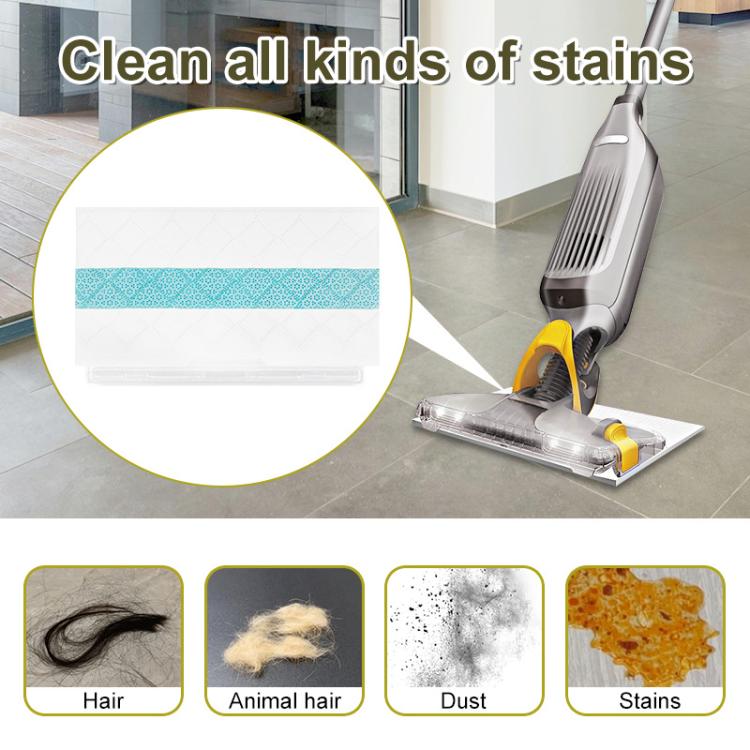 2pcs /Pack Disposable Mop Pad Refills For Shark Vacmop VM252/VM250/VM200/VMP30 - Blue Strip