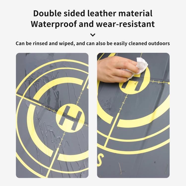 CQT 55cm Universal Reflective Drone Landing Pad Dual-Sided Waterproof Foldable Mat with Ground Pegs - Two-Tone