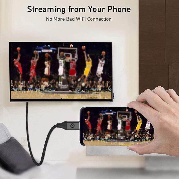 QGeeM USB-C/Type-C To HDMI Cable 4K 30Hz For Screen Mirroring & Extended Display, Cable Length: 3m