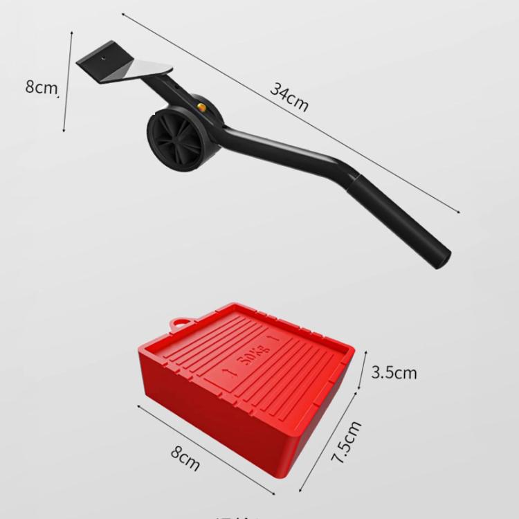 5 In 1 Universal Wheel Heavy Object Moving Tool 350kg Capacity Square Base - Red